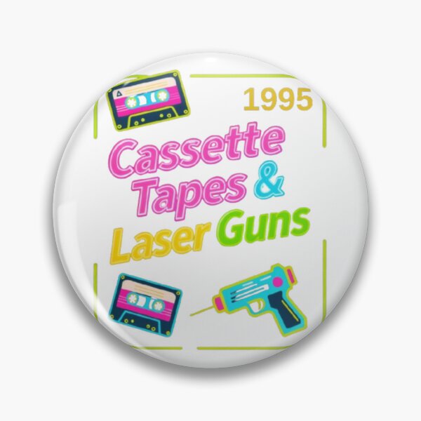 Item preview, Cassette Tapes & Laser Guns – Neon 90s Arcade Style designed and sold by NaMieSz.