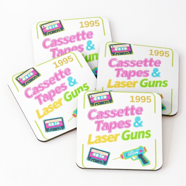 Item preview, Cassette Tapes & Laser Guns – Neon 90s Arcade Style designed and sold by NaMieSz.