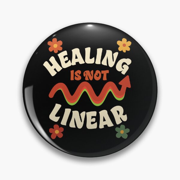 Item preview, Healing Is Not Linear" Retro Groovy T-Shirt Embrace the journey of healing with this retro-inspired  designed and sold by Koony House and Field.