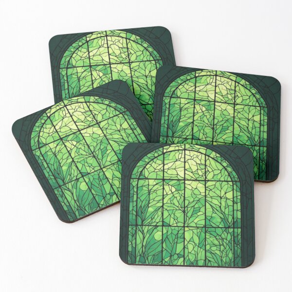 Item preview, Verdant Glow: A Stained-Glass Window of Nature designed and sold by Virtuals1.