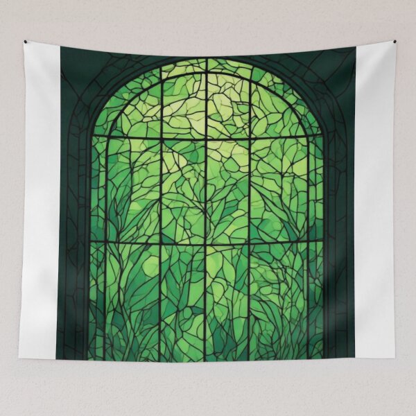 Item preview, Verdant Glow: A Stained-Glass Window of Nature designed and sold by Virtuals1.