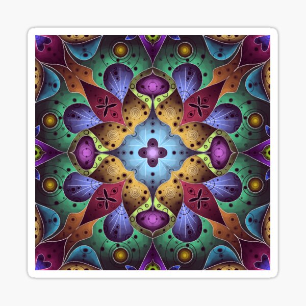 Item preview, Power of colors mandala designed and sold by AliceWonderdraw.
