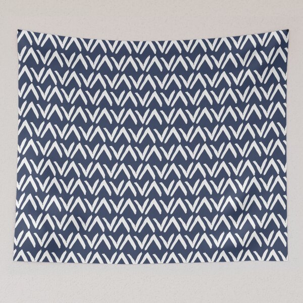 Item preview, Chevron VA Indigo | Pattern designed and sold by Menega  Sabidussi.