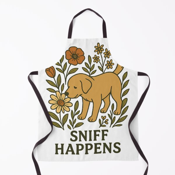 Item preview, Sniff Happens - Cute Dog Sniffing Flowers designed and sold by EmilTheRat890.