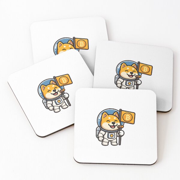 Item preview, Doge astronaut with Bitcoin flag designed and sold by RobinDoodles.