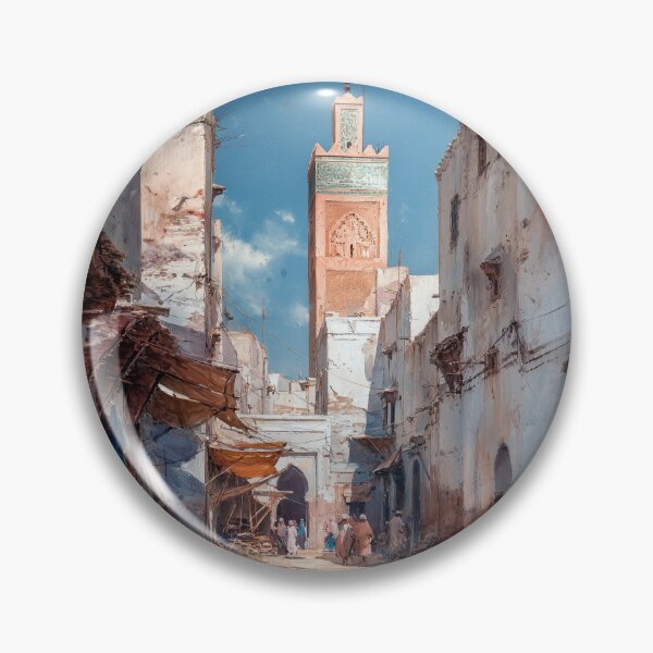 Item preview, Minaret Street In Moroccan Medina designed and sold by djovan.