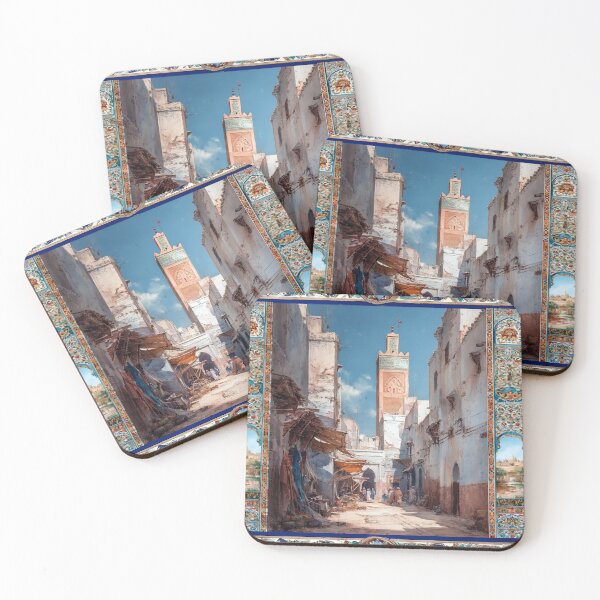 Item preview, Minaret Street In Moroccan Medina designed and sold by djovan.
