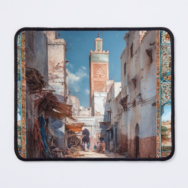 Item preview, Minaret Street In Moroccan Medina designed and sold by djovan.
