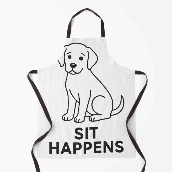 Item preview, Sit Happens - Funny Dog Sitting Pose in Minimalist Line Art Style designed and sold by EmilTheRat890.
