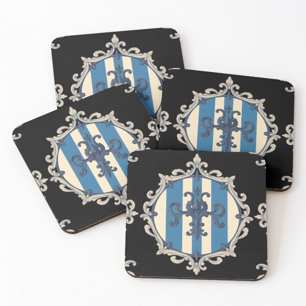 Item preview, Midnight Blue & Alabaster Striped Baroque designed and sold by DesignsByPrnces.