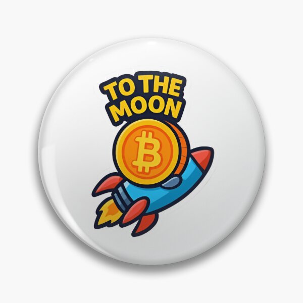 Artikelvorschau, Bitcoin-Rakete mit „To The Moon“ entworfen und verkauft von RobinDoodles.