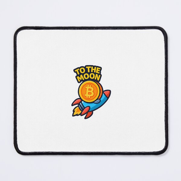 Item preview, Bitcoin rocket with "To The Moon" designed and sold by RobinDoodles.