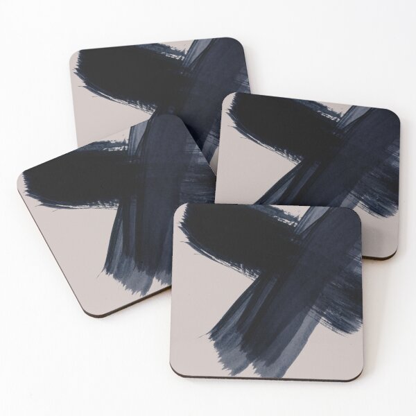 Item preview, Strokes 5 | Indigo Brush on Neutral designed and sold by Menega  Sabidussi.
