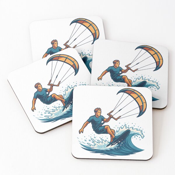 Item preview, Kitesurfing Action Dynamic Wave Ride designed and sold by Jack’s Shirts Craft.
