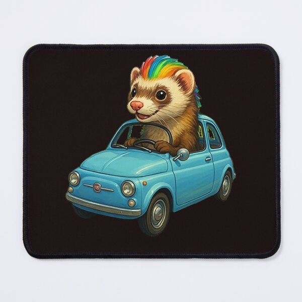 Item preview, Ferret driving a car  designed and sold by artiepie2025.