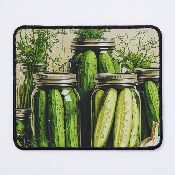 Item preview, Pickling Day – Rustic Cucumbers & Herbs Kitchen Art designed and sold by Deezyned.