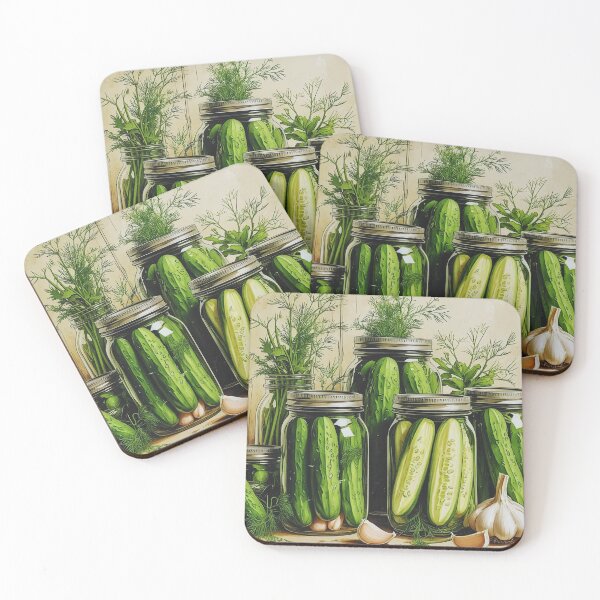Item preview,  Pickling Day – Rustic Cucumbers & Herbs Kitchen Art designed and sold by Deezyned.