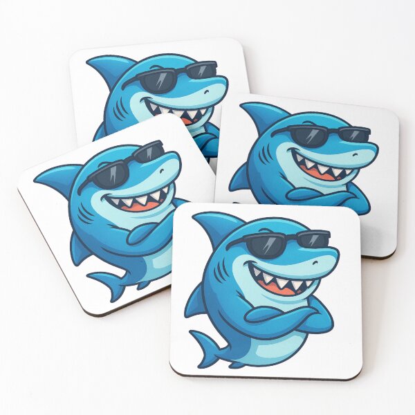 Item preview, Cool Cartoon Shark with Sunglasses designed and sold by Khamique.