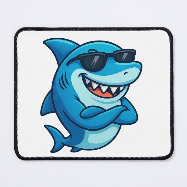 Item preview, Cool Cartoon Shark with Sunglasses designed and sold by Khamique.