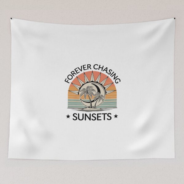 Item preview, Forever Chasing Sunsets - Tropical Retro Sunset  designed and sold by PhilllandArt.