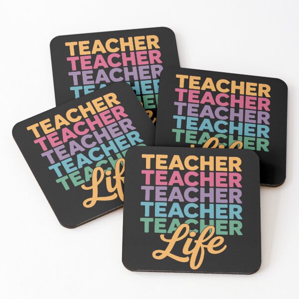 Item preview, Teacher Life Colorful Stacked Text Design designed and sold by Serbin.