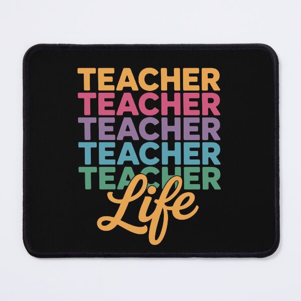 Item preview, Teacher Life Colorful Stacked Text Design designed and sold by Serbin.
