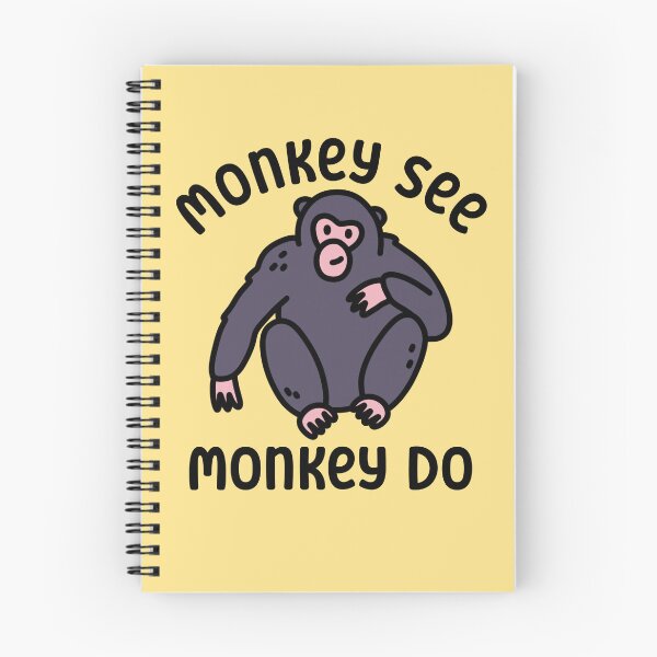 Item preview, Curious Monkey See Monkey Do Illustration designed and sold by CuddlesAndLearn.