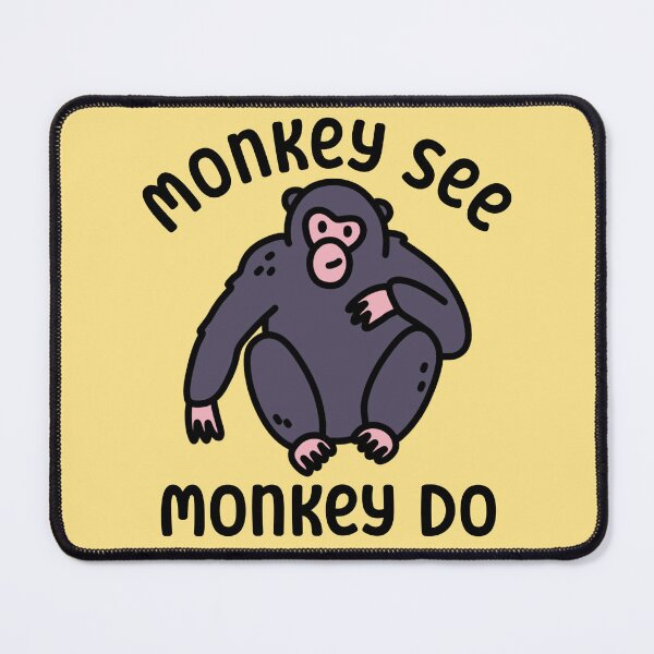 Item preview, Curious Monkey See Monkey Do Illustration designed and sold by CuddlesAndLearn.