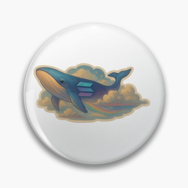 Item preview, Solana whale flying in clouds designed and sold by RobinDoodles.