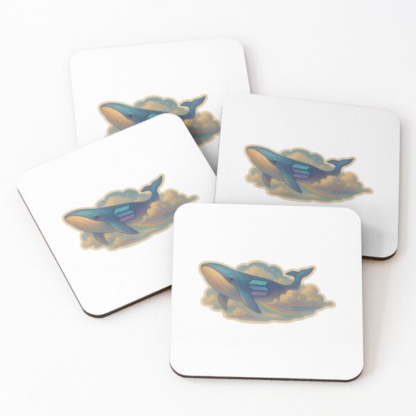 Item preview, Solana whale flying in clouds designed and sold by RobinDoodles.