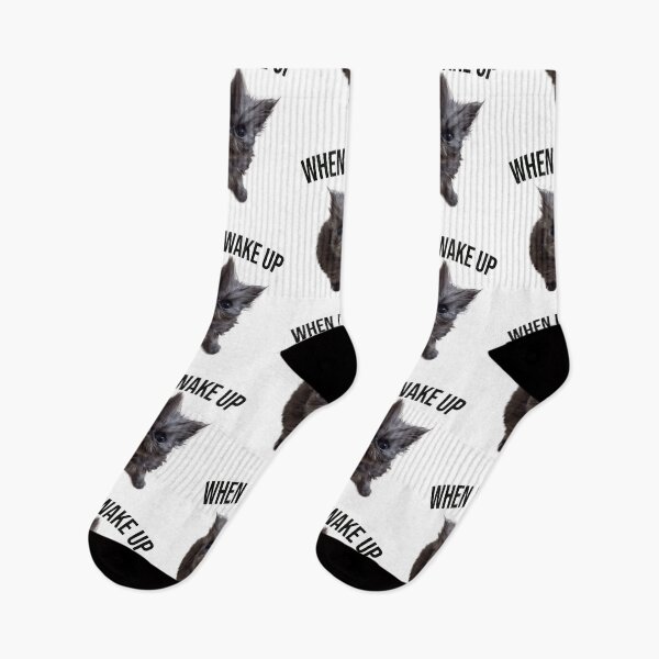 Item preview, Funny I Wake Up Cat Meme  designed and sold by AShanDome.