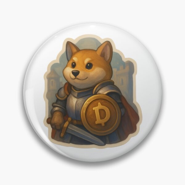 Item preview, Doge knight with Dogecoin shield designed and sold by RobinDoodles.
