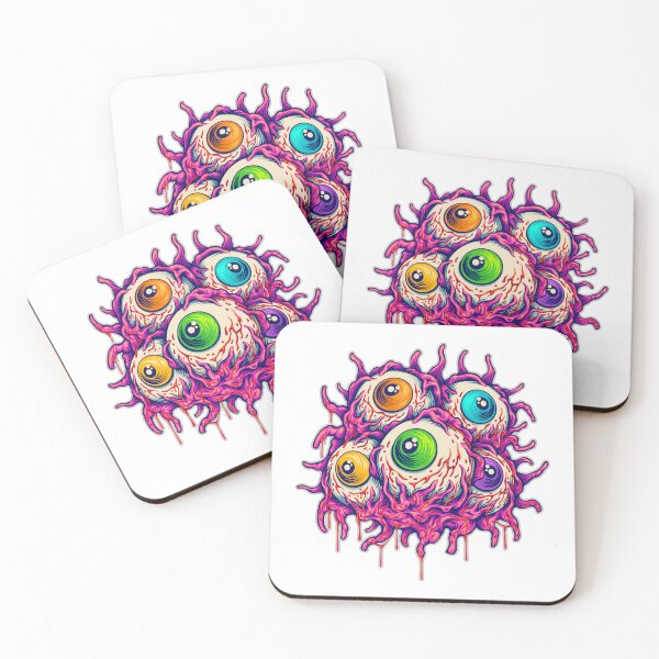 Item preview, Creepy Gooey Eyeball Monster – Colorful Horror Tee designed and sold by PSYNOVA.