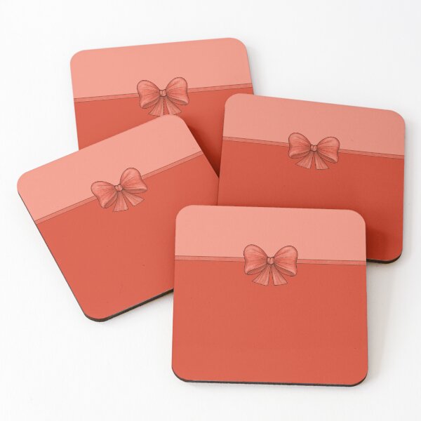 Item preview, Red bow with ribbon dividing the background into bright red and deep red designed and sold by Cherevan.