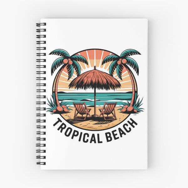 Item preview, Tropical Beach Sunset - Palm Trees and Umbrella Paradise designed and sold by PhilllandArt.