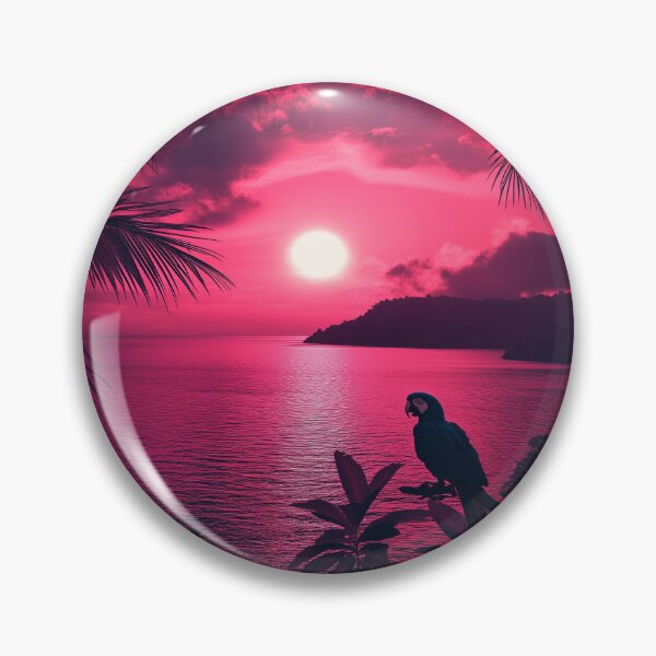 Item preview, Pink Parrot by the Sea designed and sold by GoxyVision.