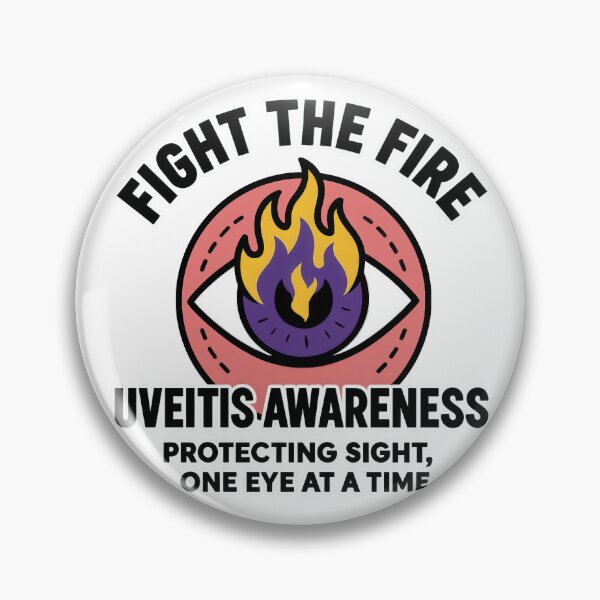 Item preview, Fight the Fire – Uveitis Blindness Awareness Design designed and sold by Eyepatch-Jacks.