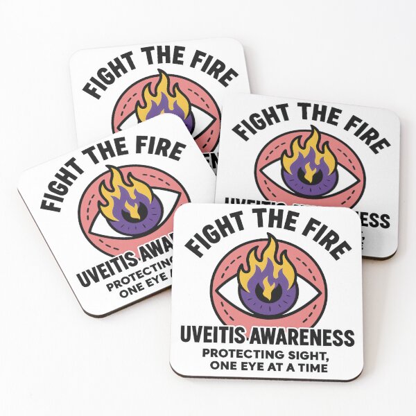 Item preview, Fight the Fire – Uveitis Blindness Awareness Design designed and sold by Eyepatch-Jacks.