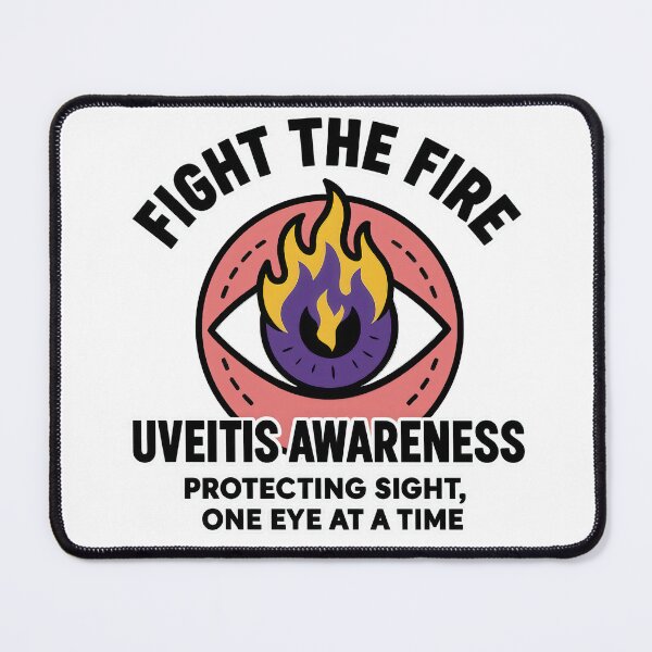 Item preview, Fight the Fire – Uveitis Blindness Awareness Design designed and sold by Eyepatch-Jacks.