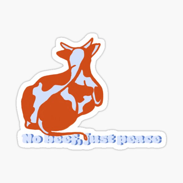 Item preview, No beef, just peace Cow Orange - MooMode designed and sold by MooModeCH.