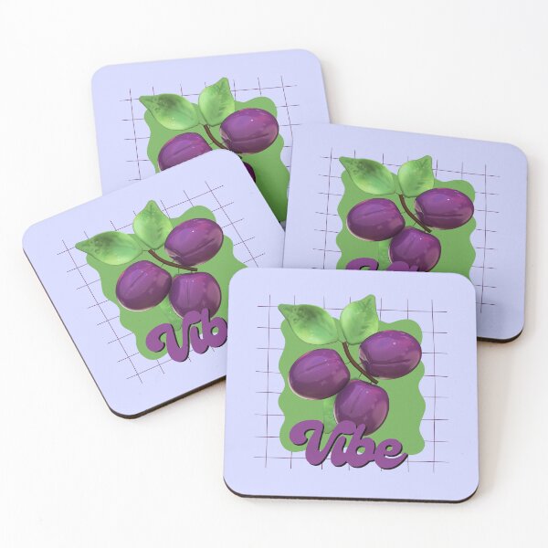 Item preview, Damson Plum Fruit Vibe Aesthetic Purple Retro Pop Art designed and sold by Eyestudiodesign1997.
