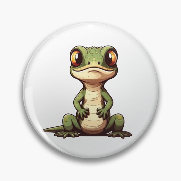 Item preview, Funny Cartoon Lizard Meme Sticker – Cute Reptile with Big Eyes on White Background designed and sold by mostafa gebril  ⭐⭐⭐⭐⭐.