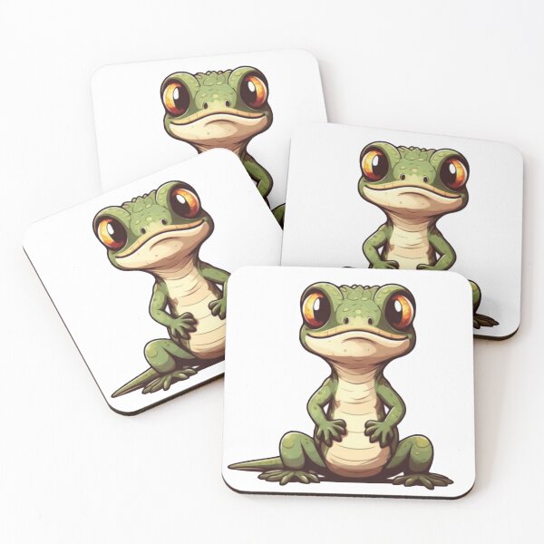 Item preview, Funny Cartoon Lizard Meme Sticker – Cute Reptile with Big Eyes on White Background designed and sold by mostafa gebril  ⭐⭐⭐⭐⭐.