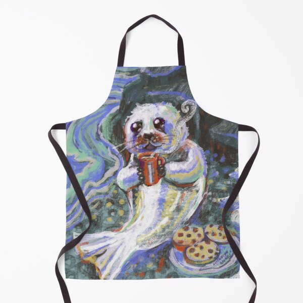 Item preview, Foca arpa bebiendo chocolate caliente con galletas designed and sold by guilhernunes.
