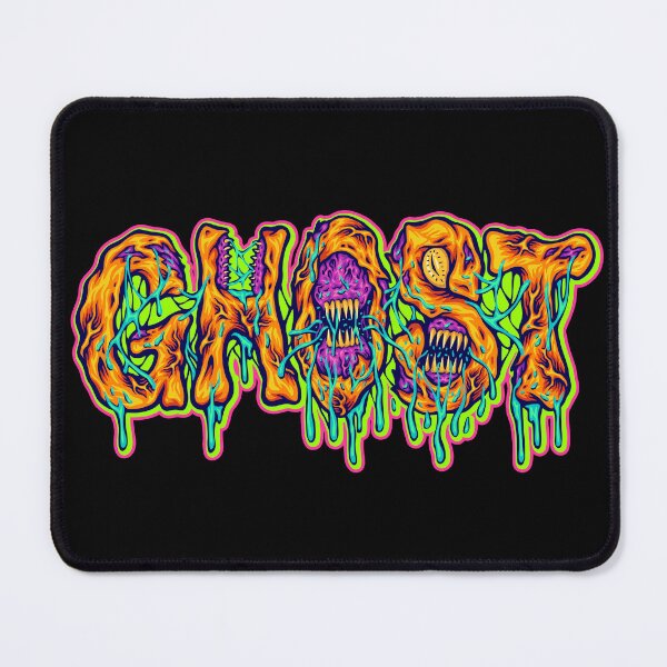 Item preview, Creepy GHOST Monster Letters – Neon Horror Typography Tee designed and sold by PSYNOVA.