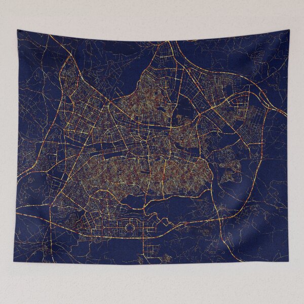 Item preview, Gaziantep, Turkey Map - City At Night designed and sold by deMAP.