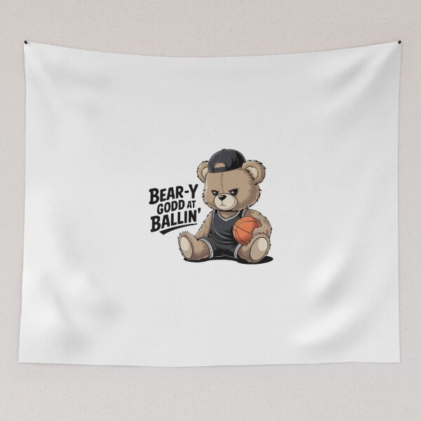 Item preview, Basketball Teddy Bear - Cute Sporty Bear in Cap  designed and sold by PhilllandArt.