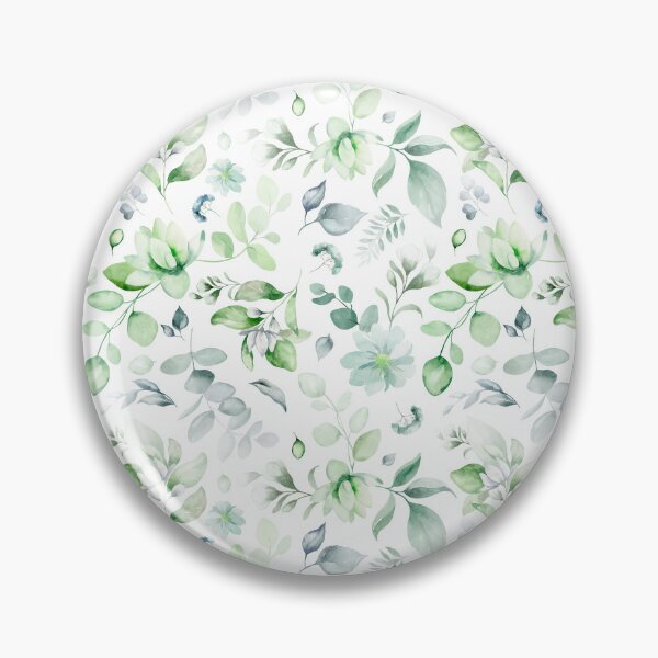 Item preview, Sage Green Watercolor Floral Pattern – Elegant Botanical Seamless Design designed and sold by AlexeyevZurga.