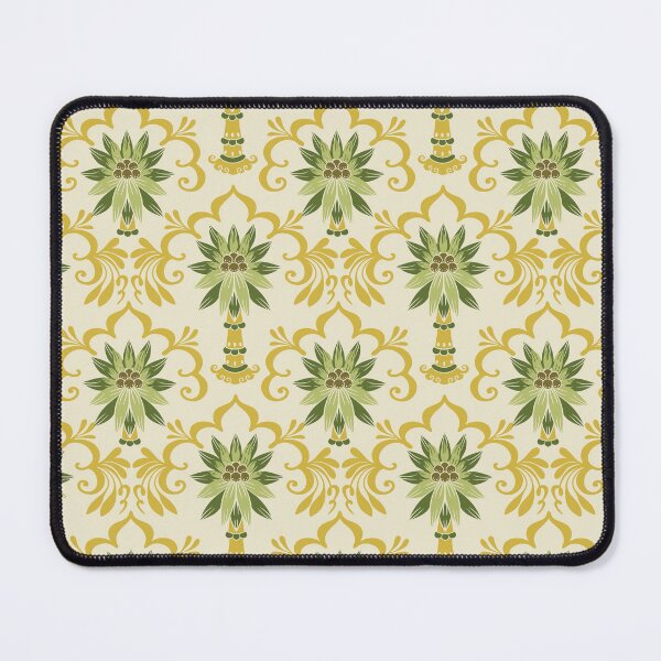 Item preview, Elegant Tropical Damask Pattern with Coconut Tree – Olive & Gold Colors designed and sold by katyasuresh.