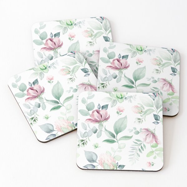 Item preview, Elegant Watercolor Floral Seamless Pattern with Pastel Blooms and Leaves designed and sold by AlexeyevZurga.